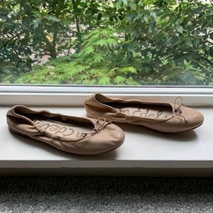 Sam Edelman Felicia nude leather ballet flat in size 6.5